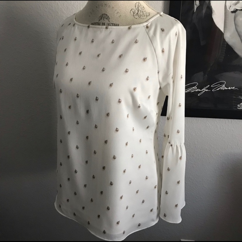 Banana Republic bell sleeve ornament top